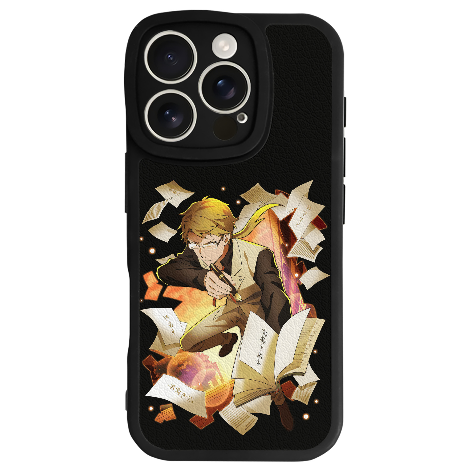 （画像用） 文豪ストレイドッグス Bungo Stray Dogs 【iPhone 16シリーズ対応】シリコンスマホケース（レザー調） 材質：シリコン